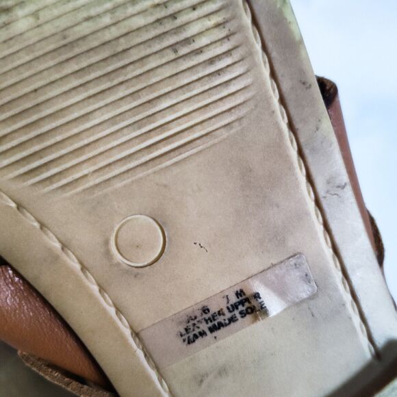 Mariella Boho Camel Tan Made in Italy Flip Flops Thongs Slides Sandals Size 7 - Picture 10 of 11